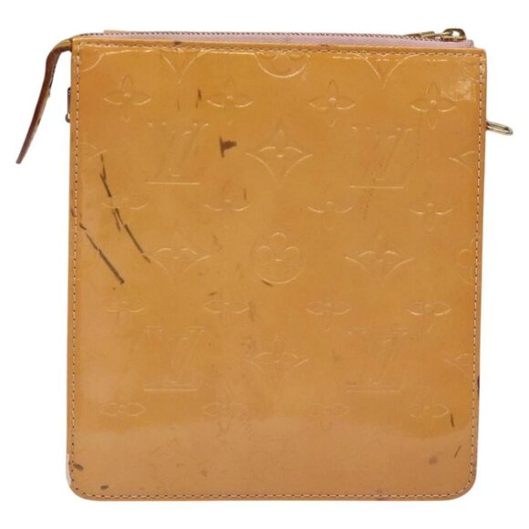 LOUIS VUITTON Monogram Vernis Motto Pouch Marshmallow Pink M91312 Auth 120333 - Picture 2 of 16